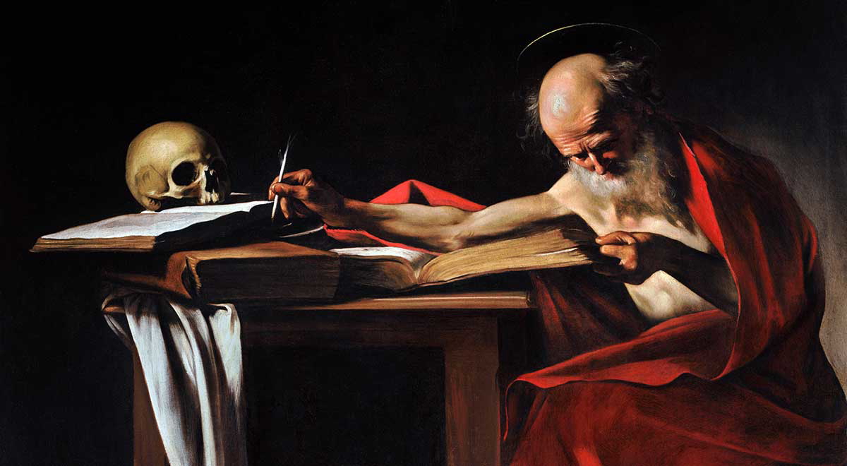 caravaggio saint jerome painting