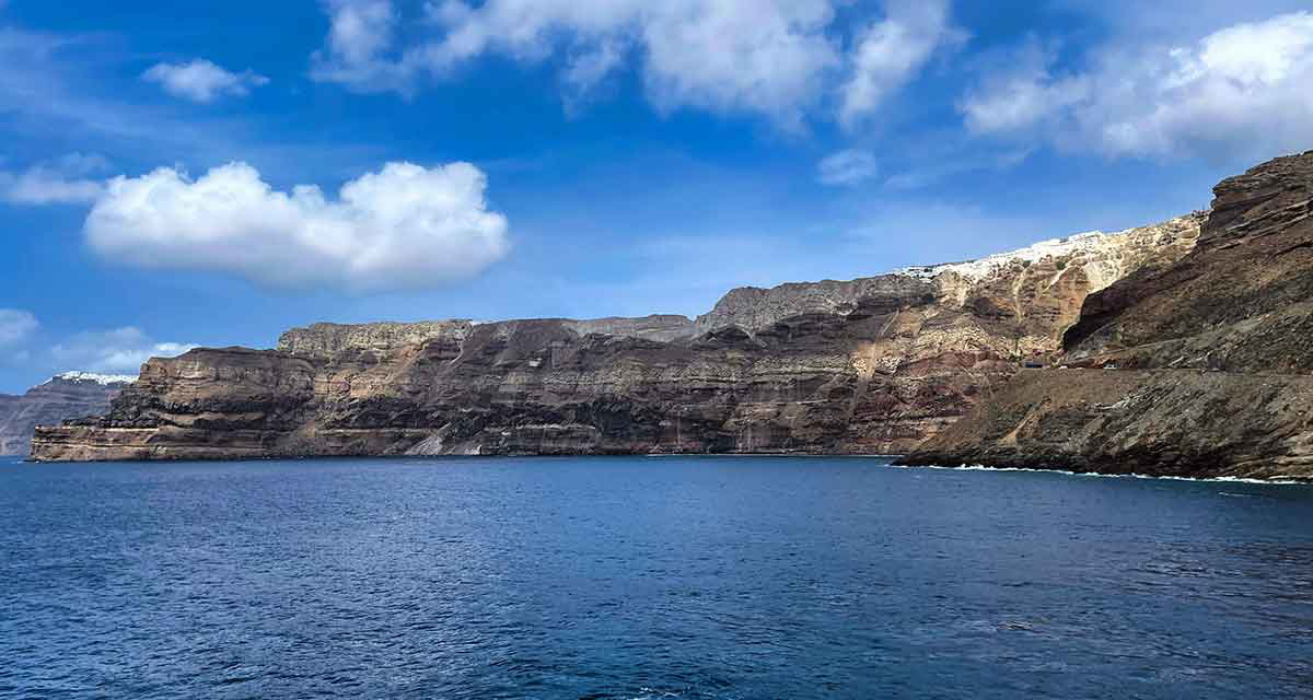 cliffs in santorini