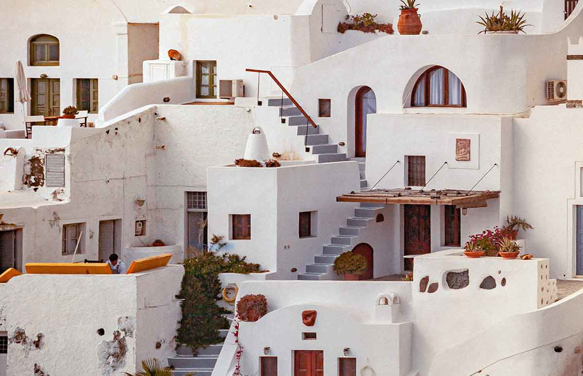 cluster houses santorini