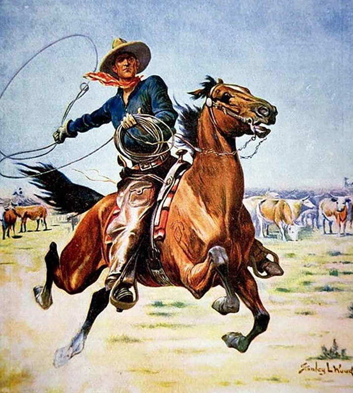 cowboy riding quarter horse