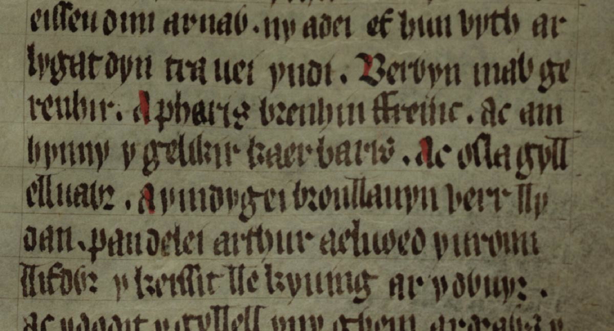 culhwch olwen folio 202r osla gyllellfawr