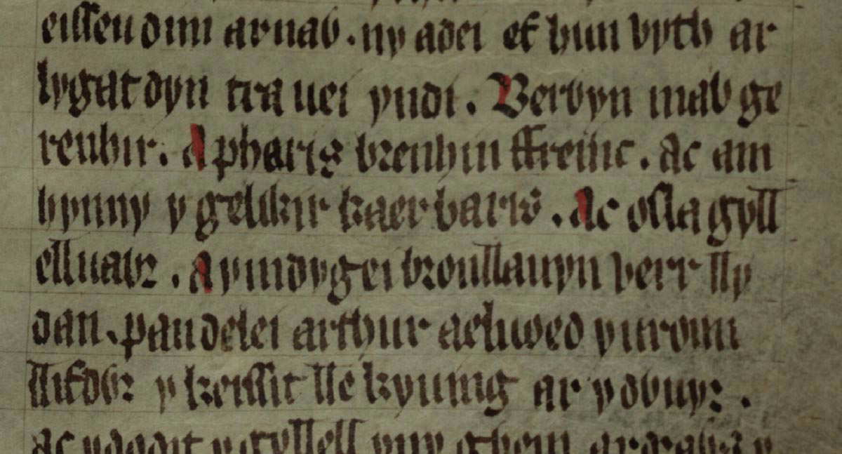 culhwch olwen folio 202r osla gyllellfawr