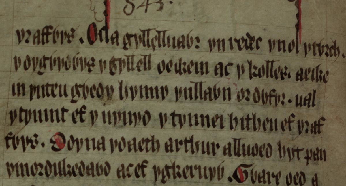 culhwch olwen folio 209v osla gyllellfawr death