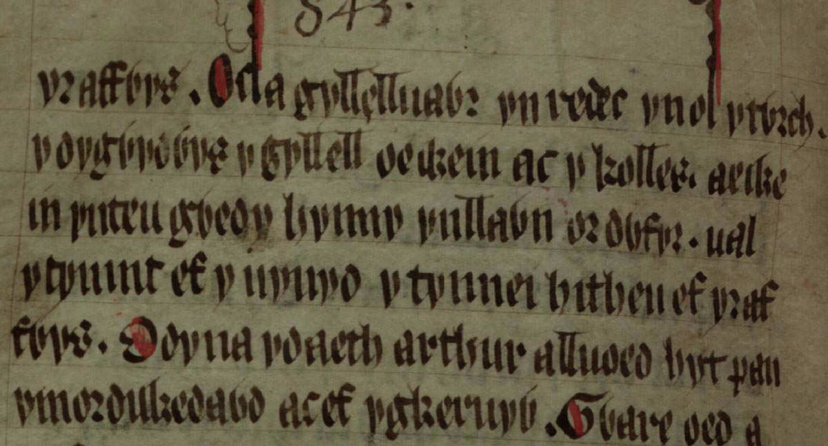 culhwch olwen folio 209v osla gyllellfawr death