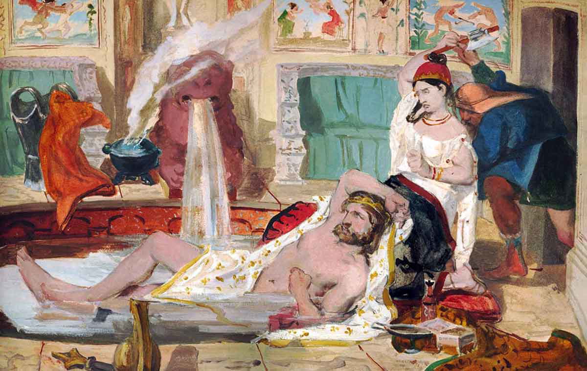 david scott death of agamemnon clytemnestra painting