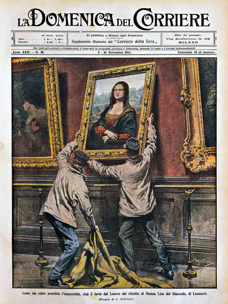 domenica del corriere peruggia theft mona lisa