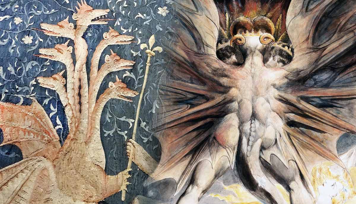 William Blake’s Red Dragon; medieval Dragon tapestry