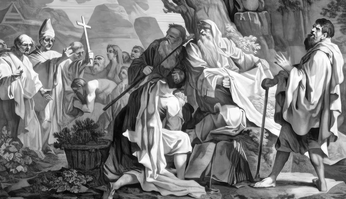 druids conversion britons to christianity artwork