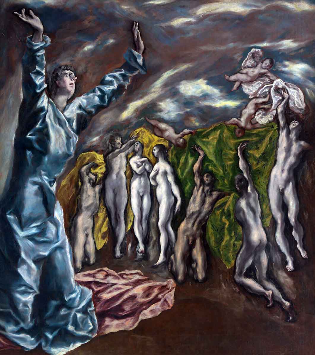 el greco vision of st john painting