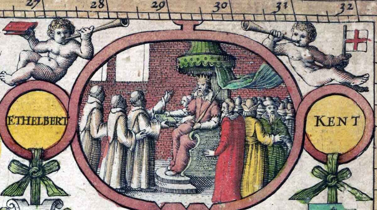 ethelbert kingdom kent john speed heptarchy 1612