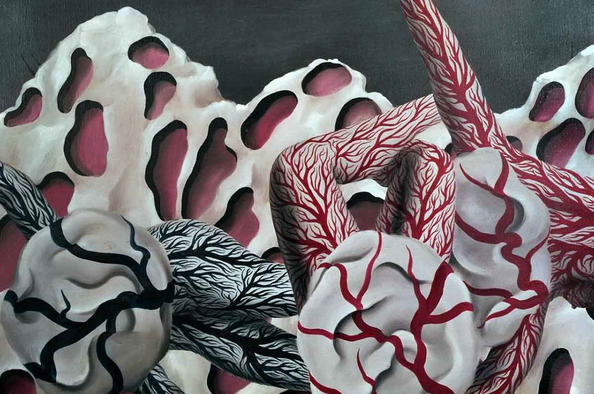 famous artist magritte blood painting