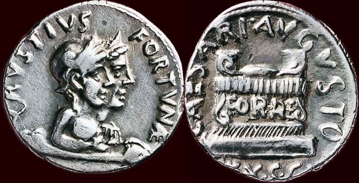 fortuna redux augustus coin