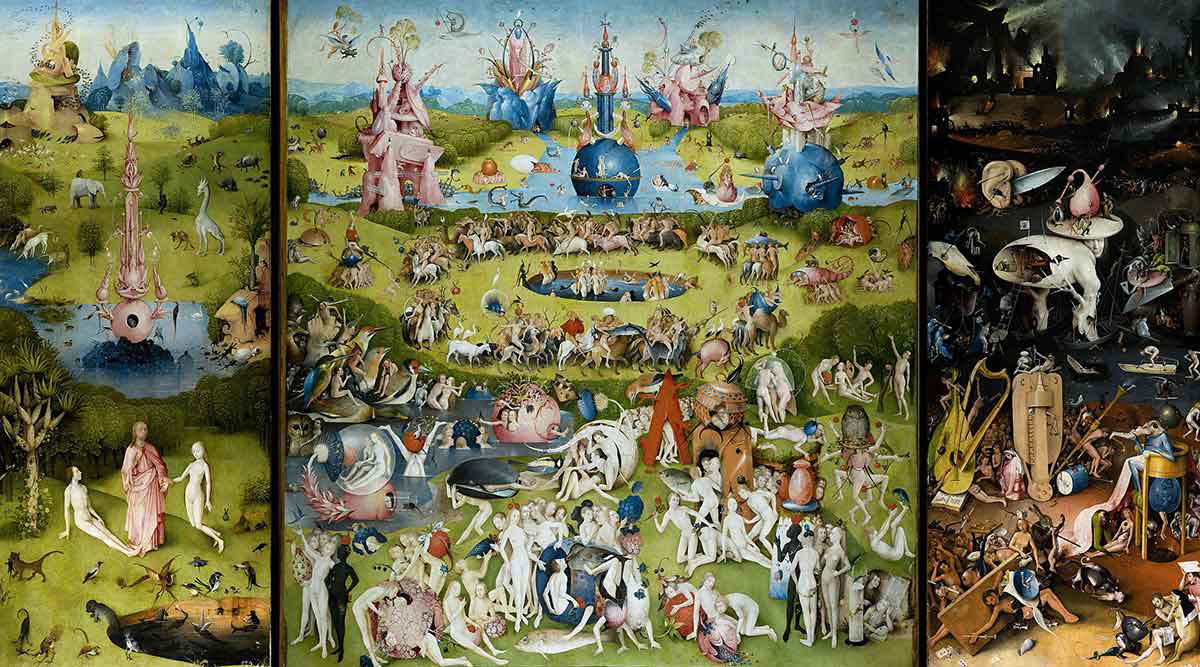 garden bosch triptych