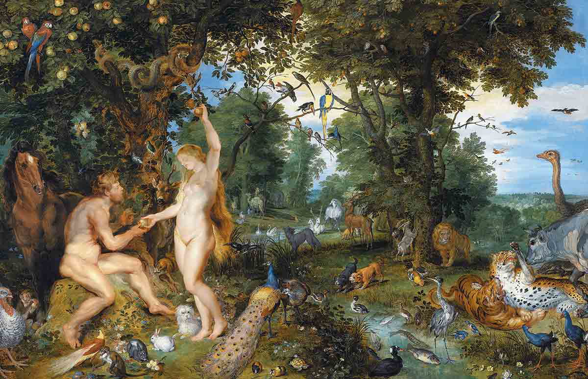 garden eden fall man jan brueghel elder peter paul rubens