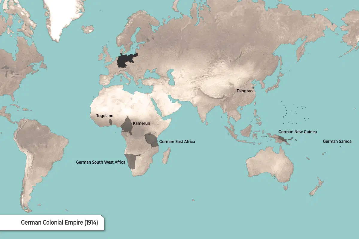 Map: German Empire (Colonial) at Its Peak