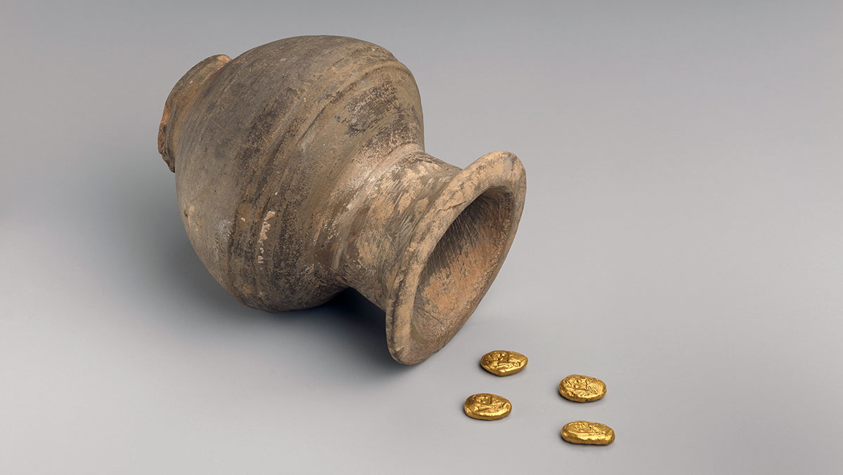 gold stater lydian jar