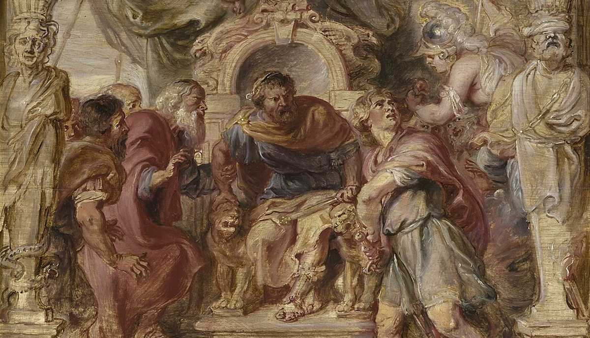 Wrath of Achilles by Peter Paul Rubens Baroque painting sketch