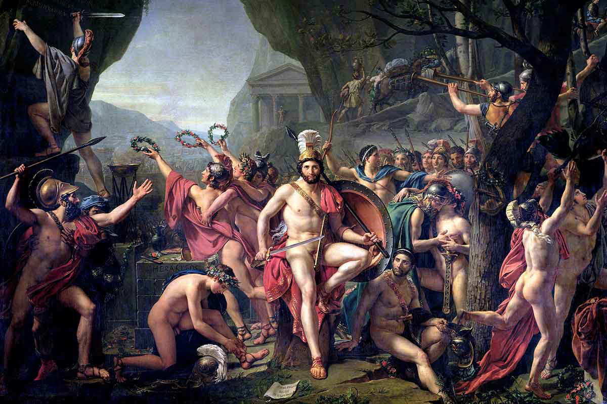 jacques louis david leonidas thermopylae painting