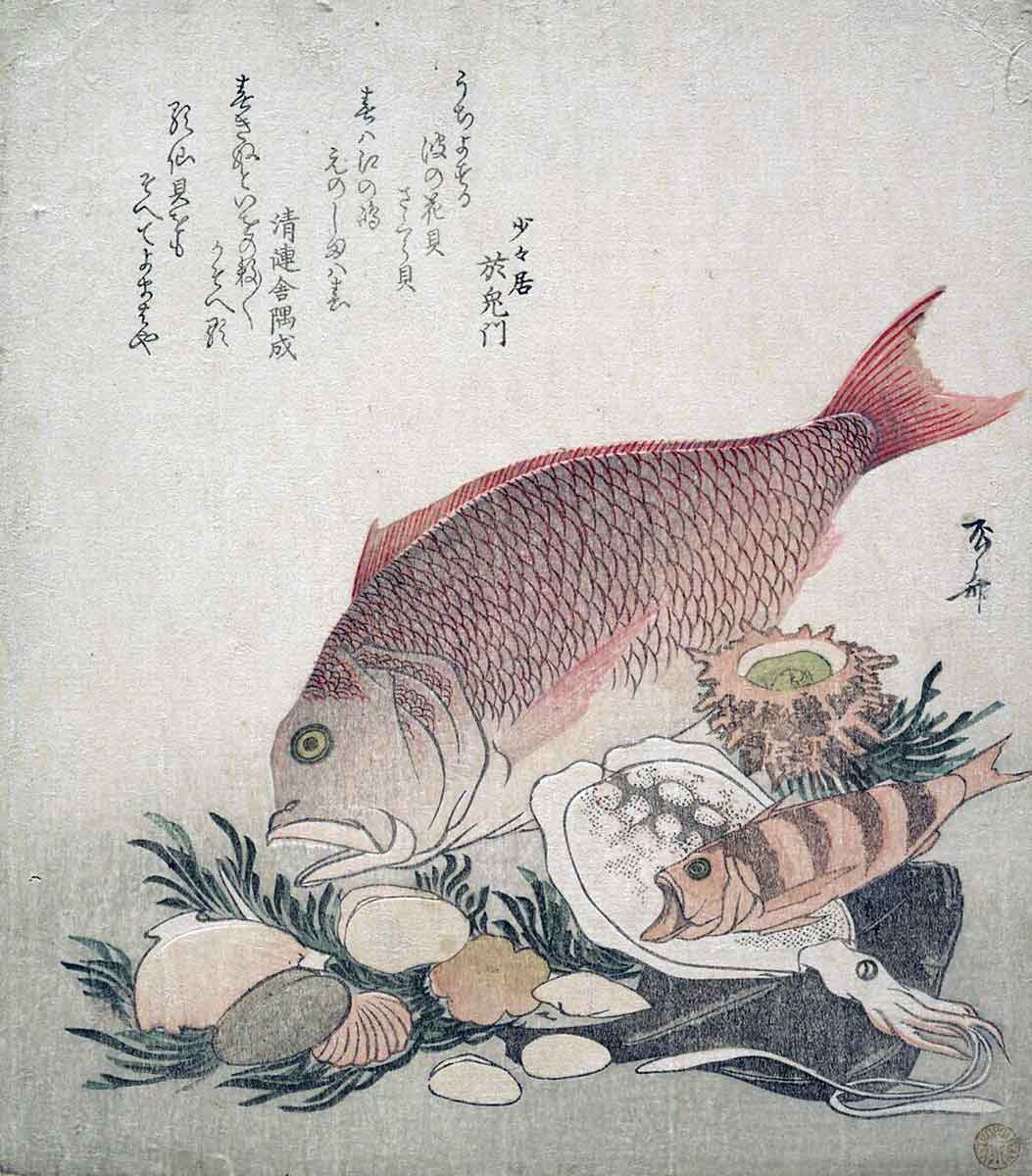 japanese forms of art ryuryukyo fish surimono