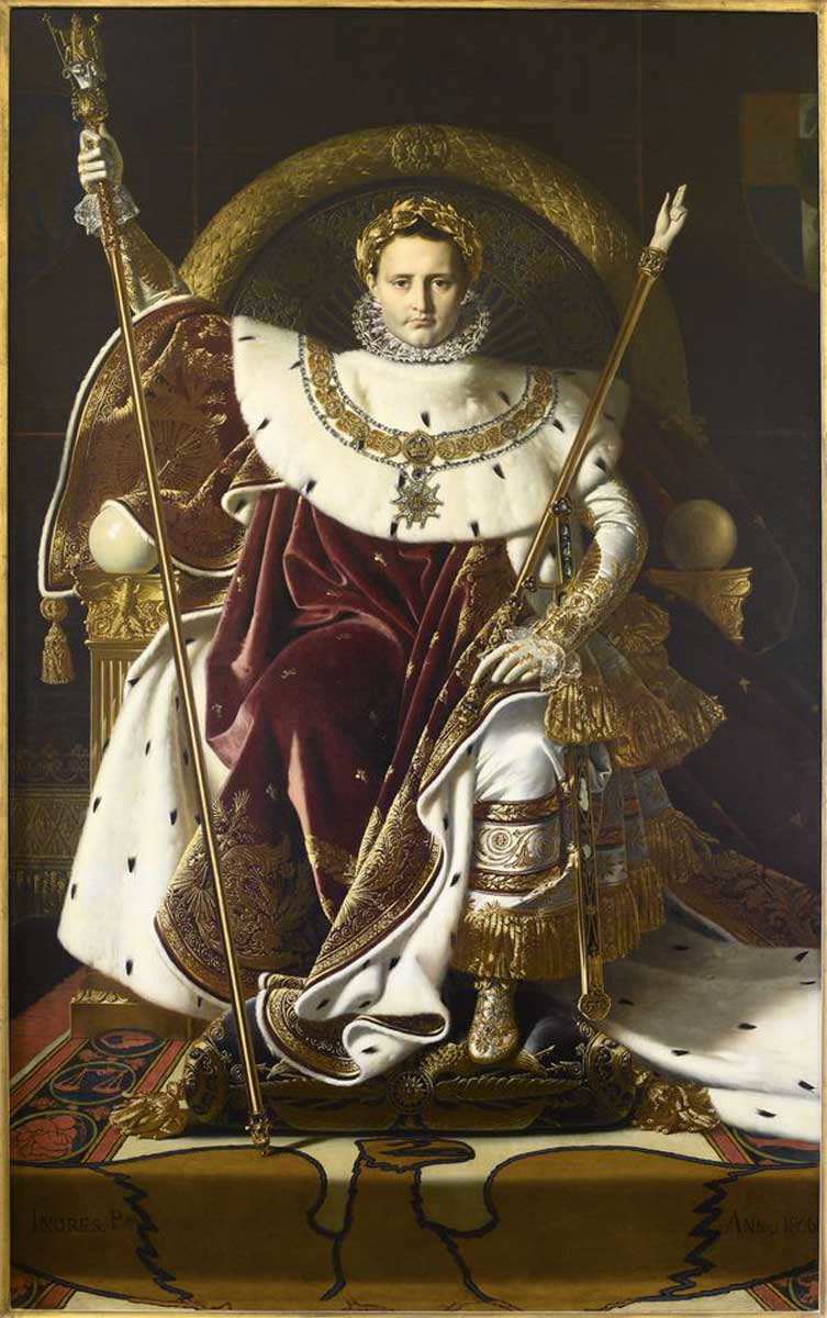 jean auguste dominique ingres napoleon on throne painting