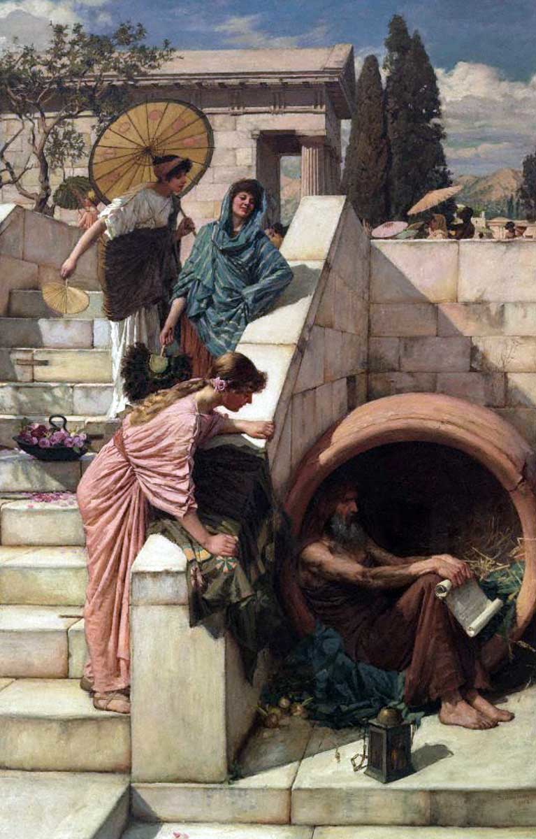 john william waterhouse diogenes painting