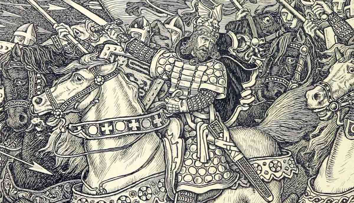 Arthur Leading the Charge at Mount Badon