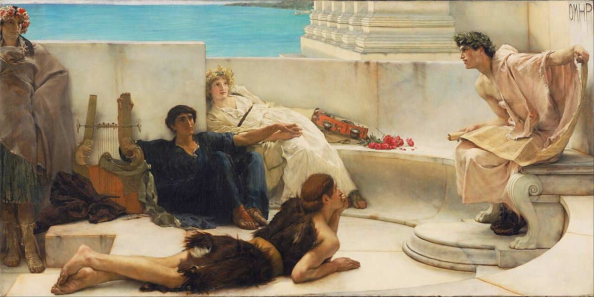 A Reading from Homer by Lawrence Alma-Tadema 1885 painting