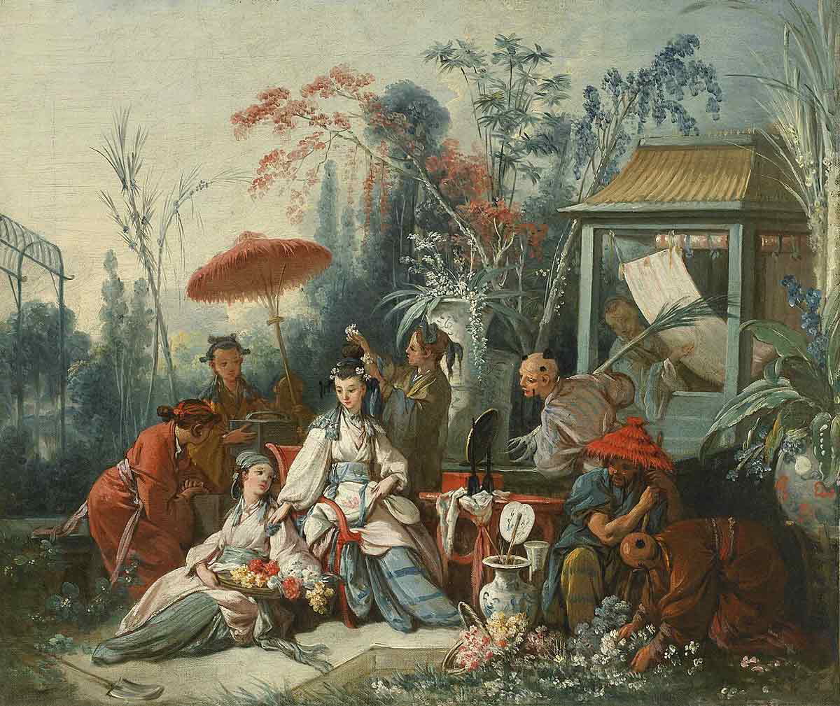 le jardin chinois francois boucher 1742 chinoiserie rococo