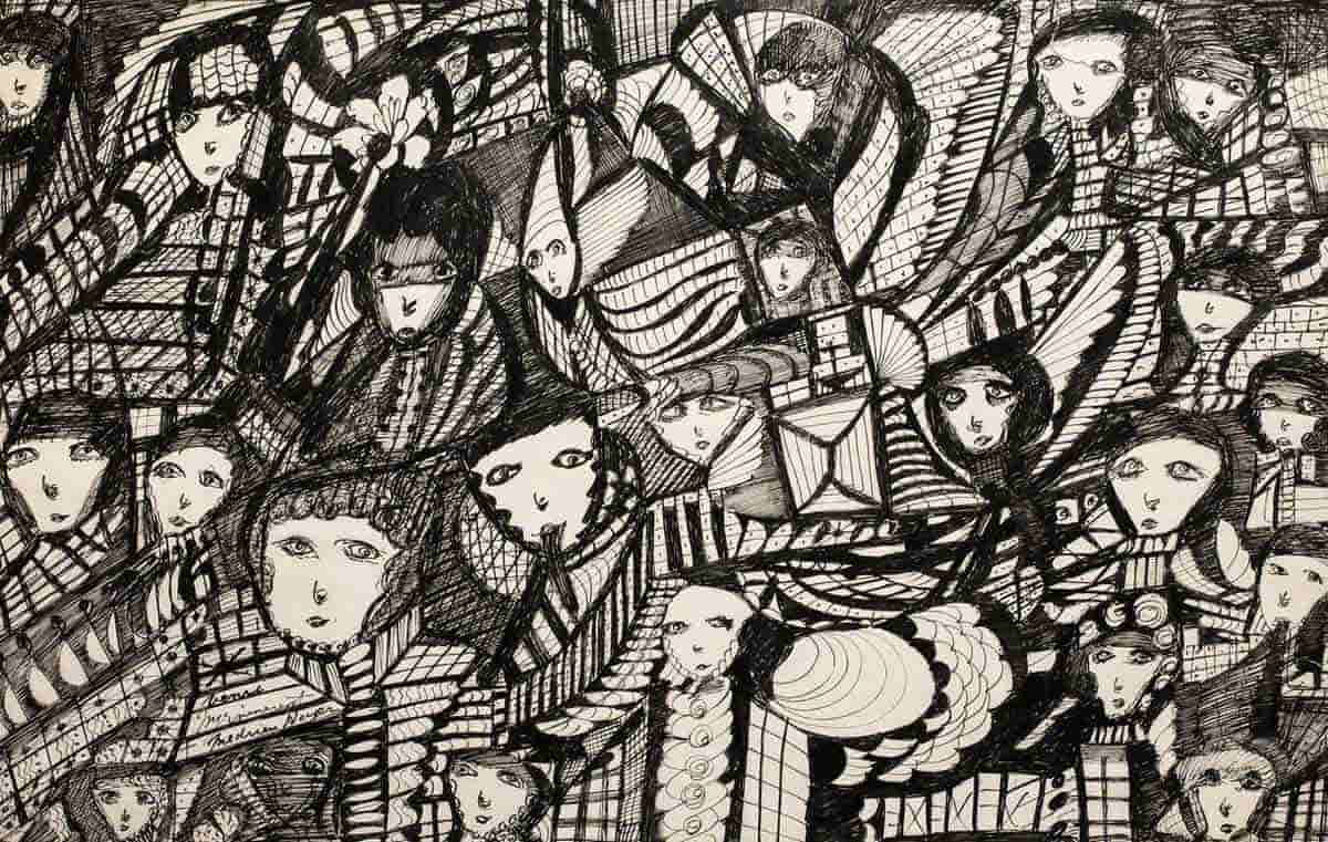 madge gill faces outsider artist