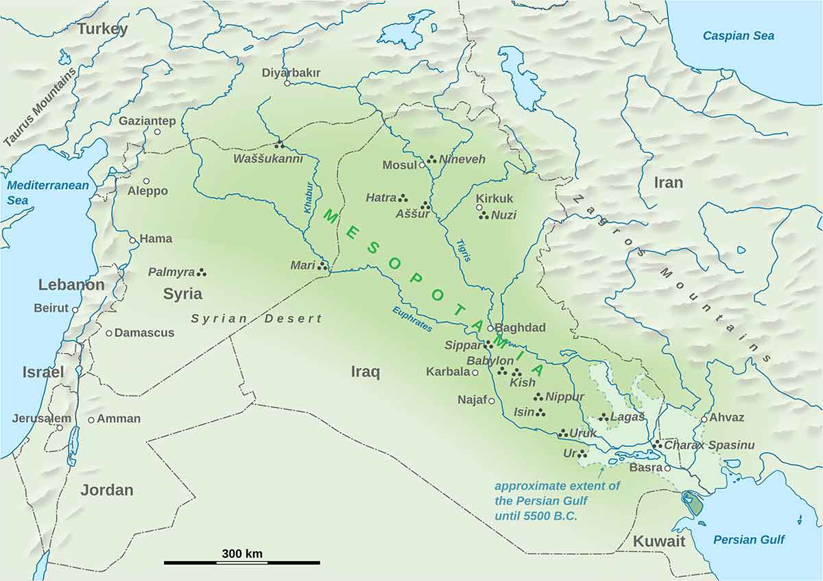 map of mesopotamia