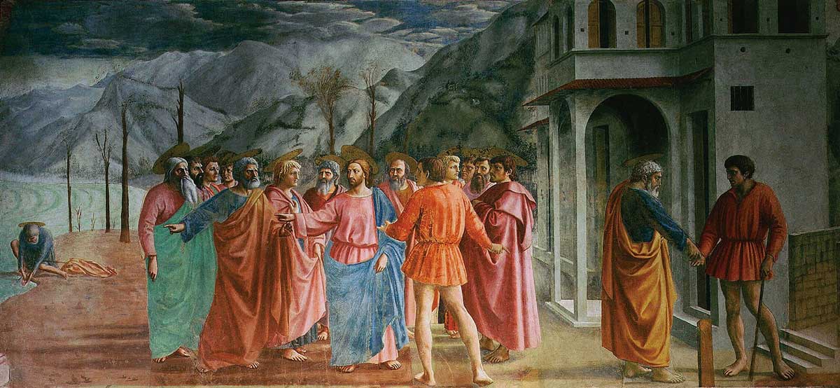 masaccio tribute money painting