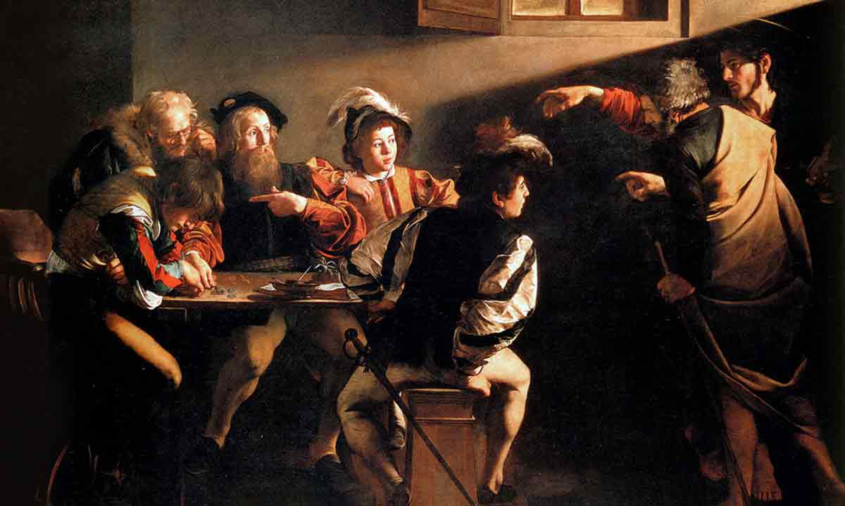 michaelangelo calling of st matthew painting