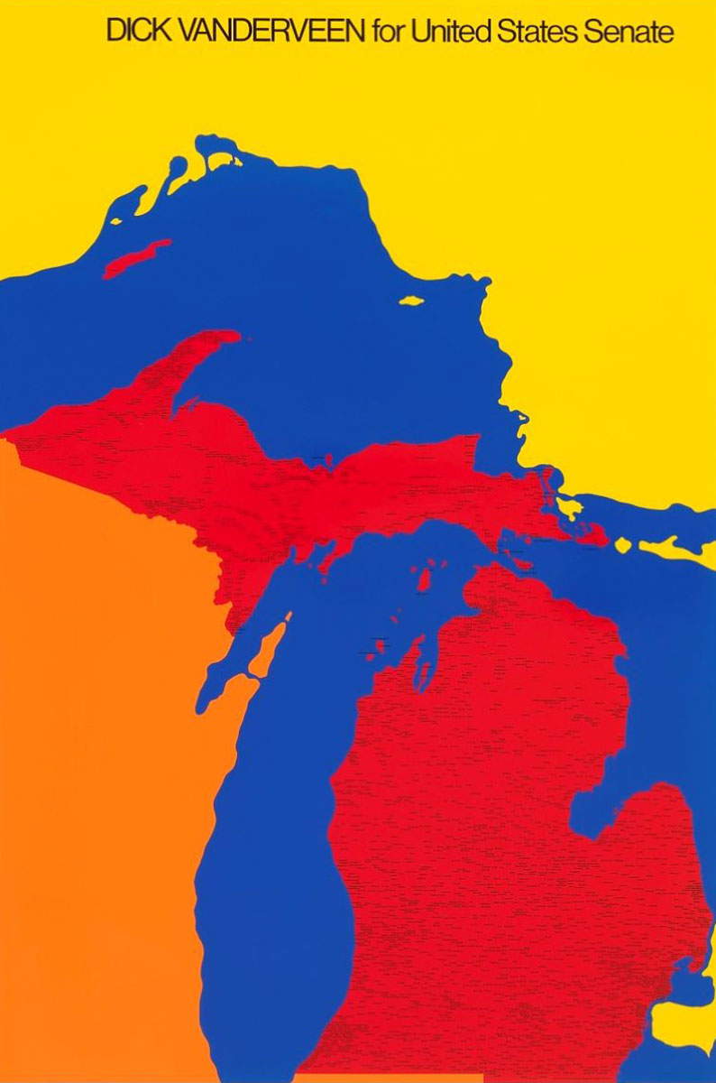 modern map michigan great lakes
