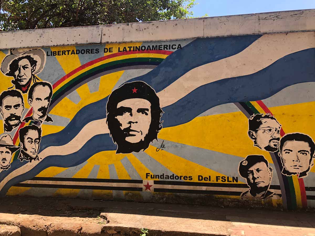 mural nicaragua fsln che guevara