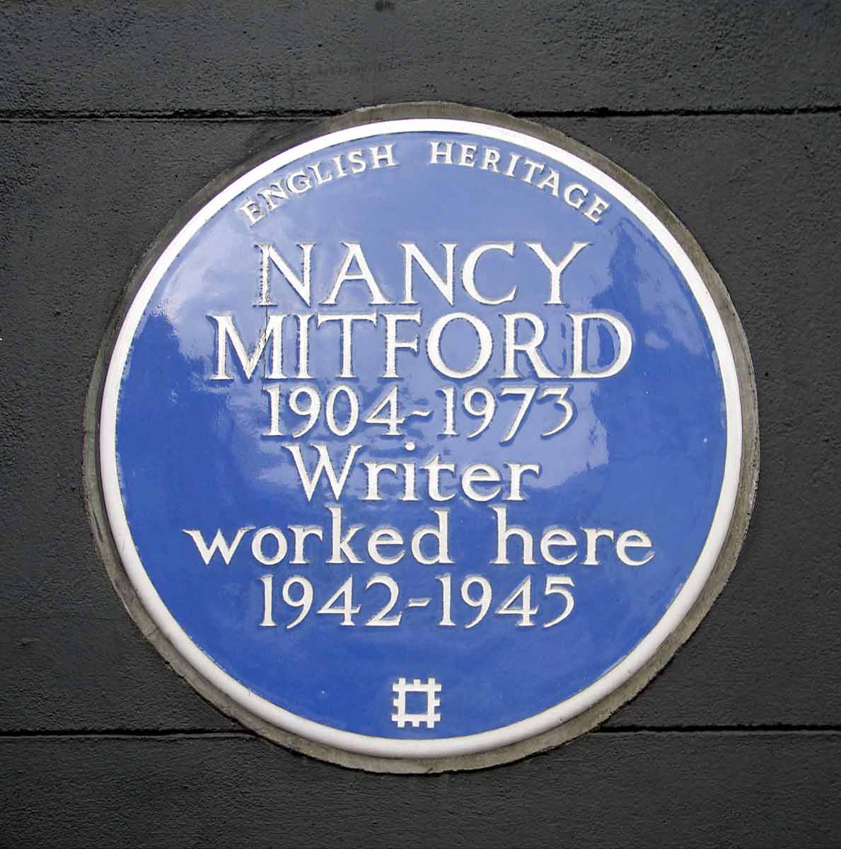 nancy mitford writers plaque