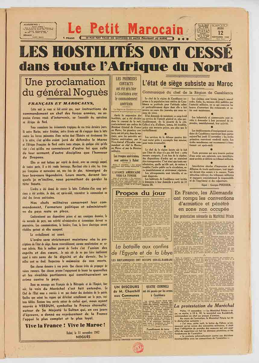 newspaper petit marocain 1942