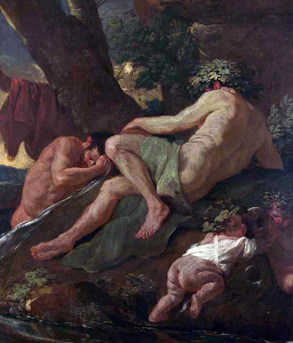 nicolas poussin midas washing gold pactolus painting