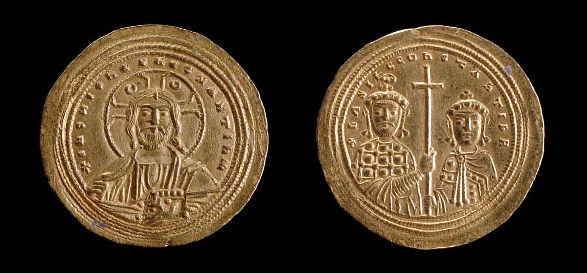 nomisma byzantine emperor basil constantinople mint