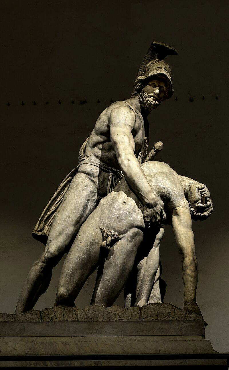 Marble copy of hellenistic Greek bronze pasquino group