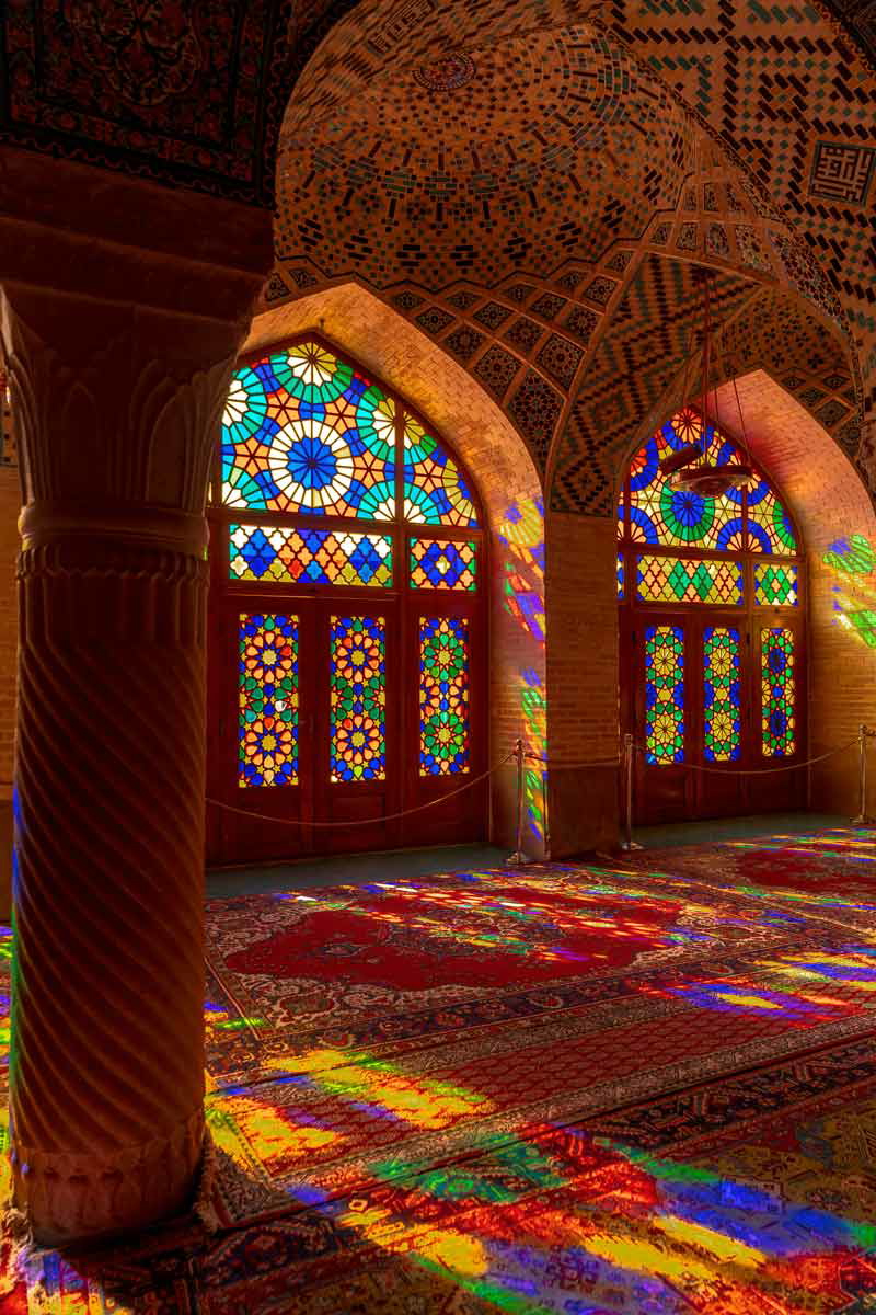 pink mosque stained glass