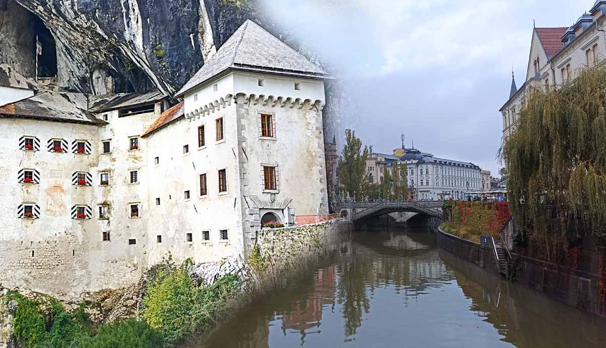 Ljubljanica River and Predjama Castle photos