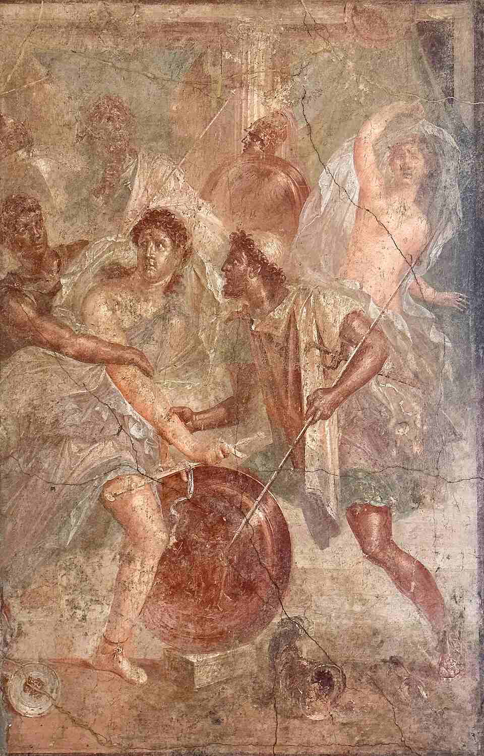 Achilles at Skyros, depicted in Roman fresco painting at Pompeii