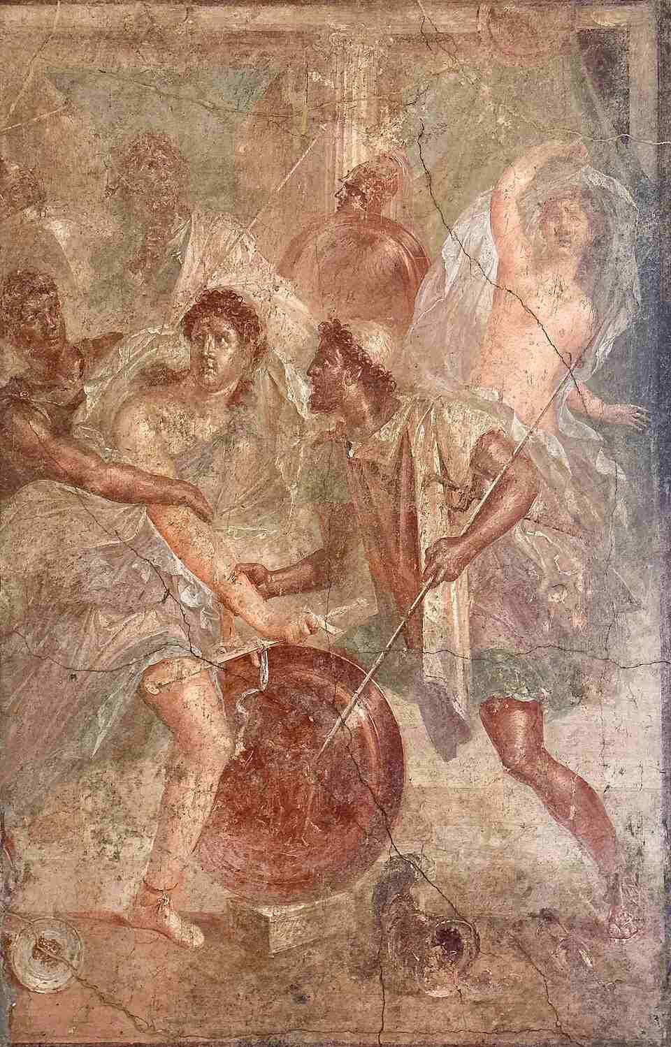 Achilles at Skyros, depicted in Roman fresco painting at Pompeii