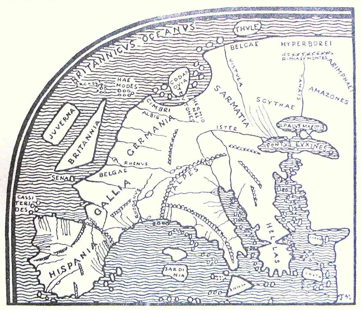 pomponius mela map description world europe f nansen 1911