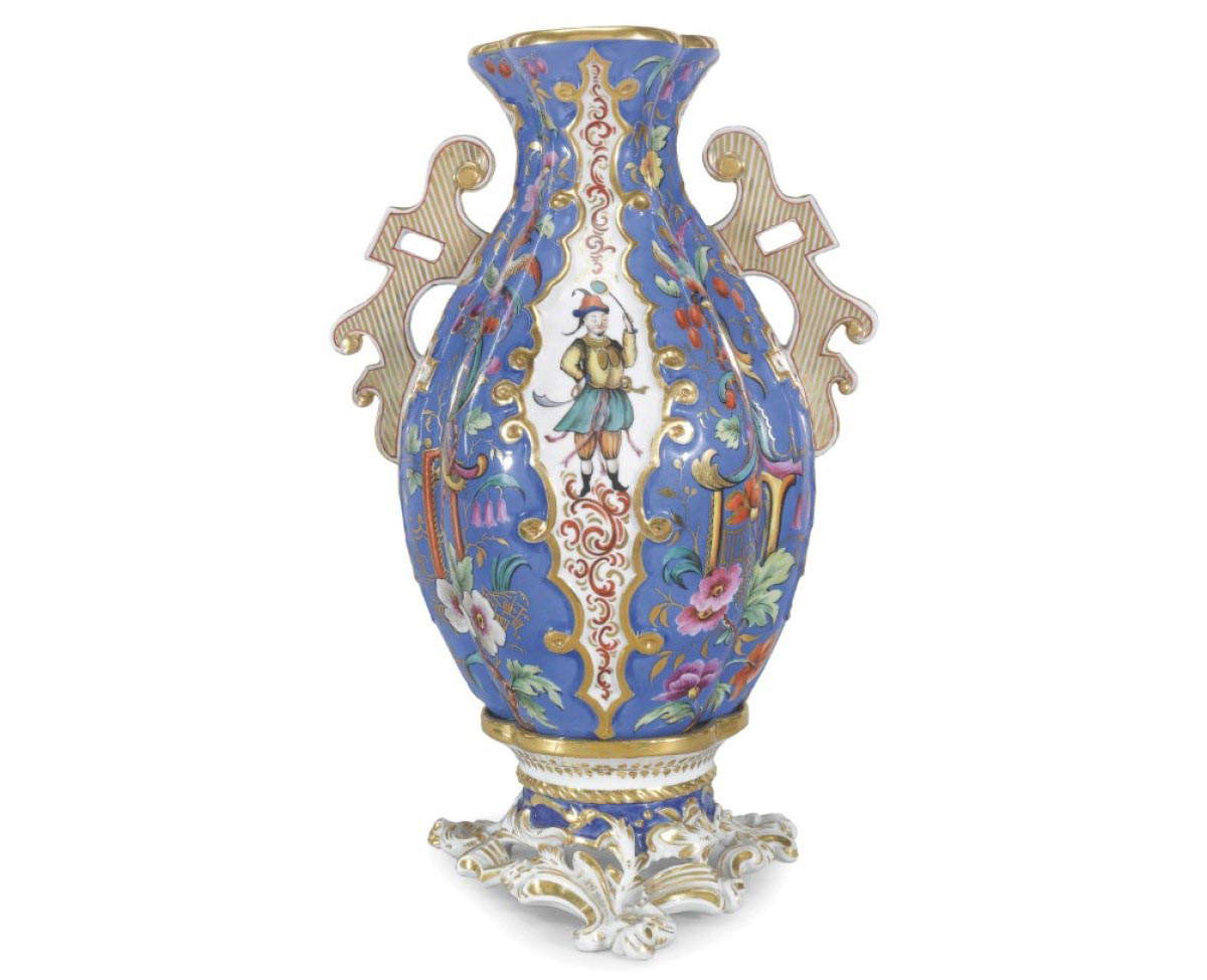 porcelain vase chinoiserie kornilov manufactory 1850s 1860s