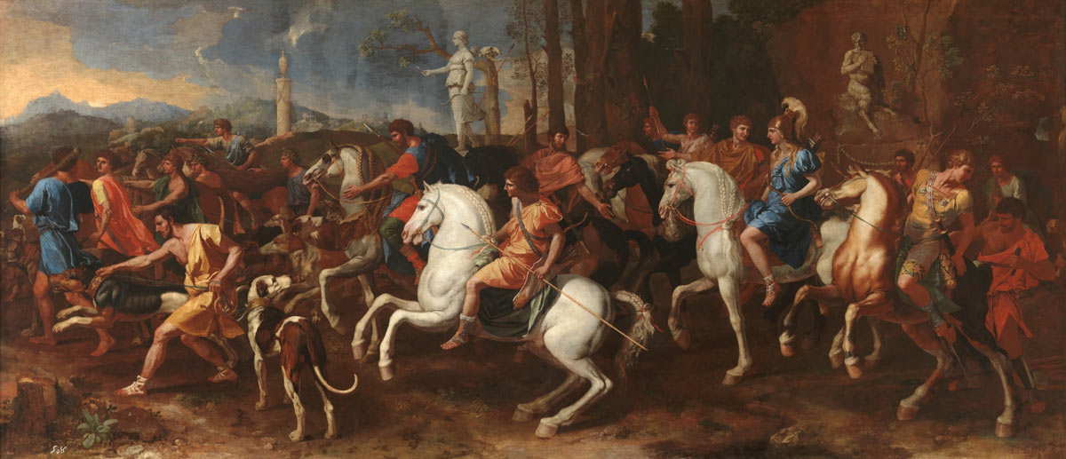 poussin hunt meleagro painting