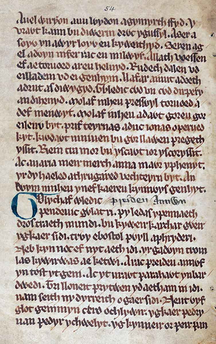 preiddeu annwn ms peniarth 2 folio 25v