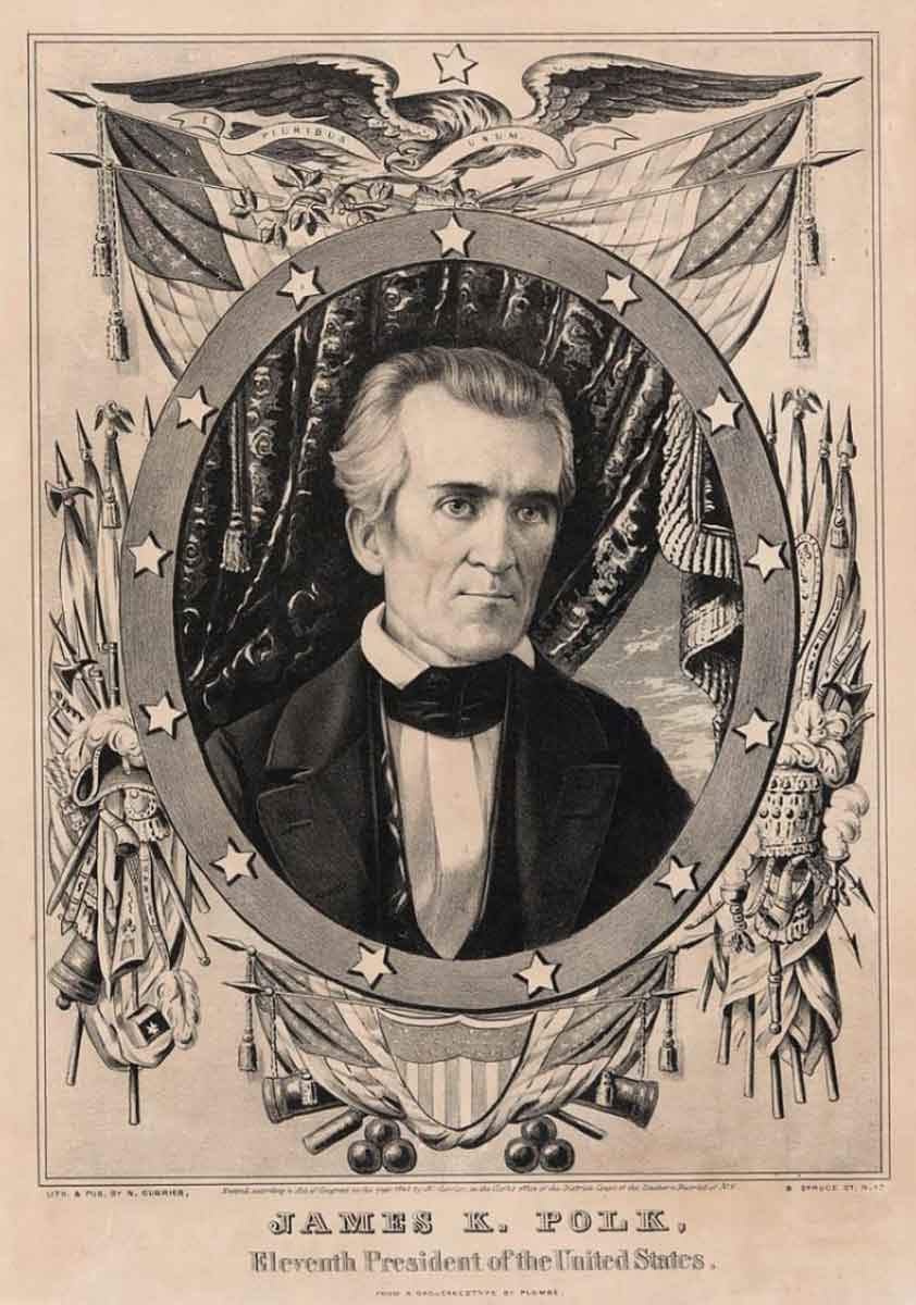 president james polk nathaniel currier