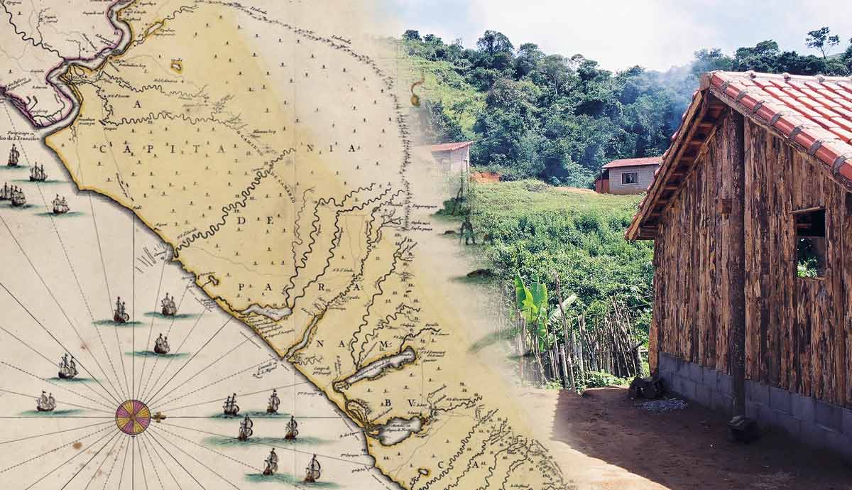 Quilombo Cangume photo; Pernambuco map 1647