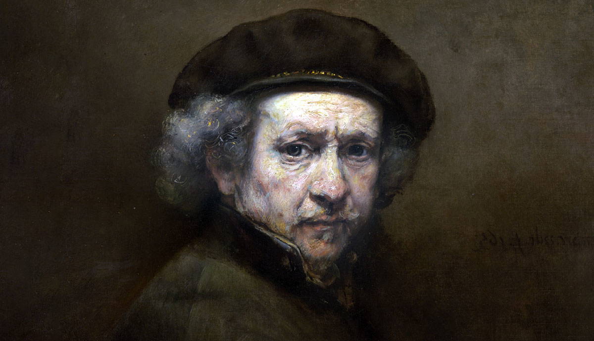 Rembrandt self-portrait painting